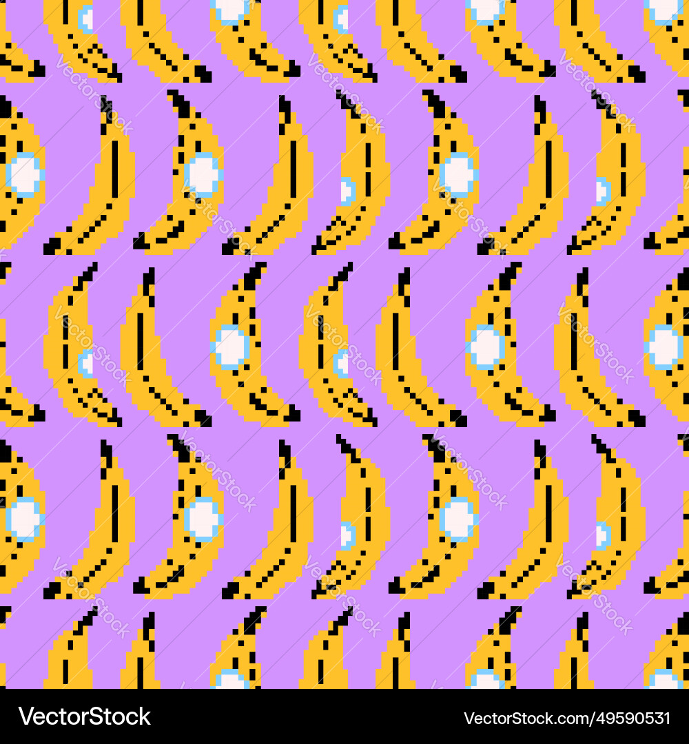 Seamless pattern background design banana Vector Image