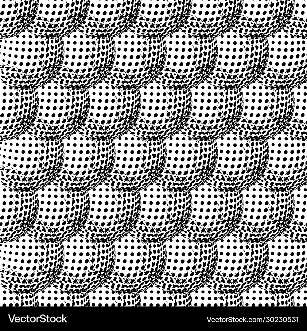 Seamless pattern with abstract round 3d halftone Vector Image