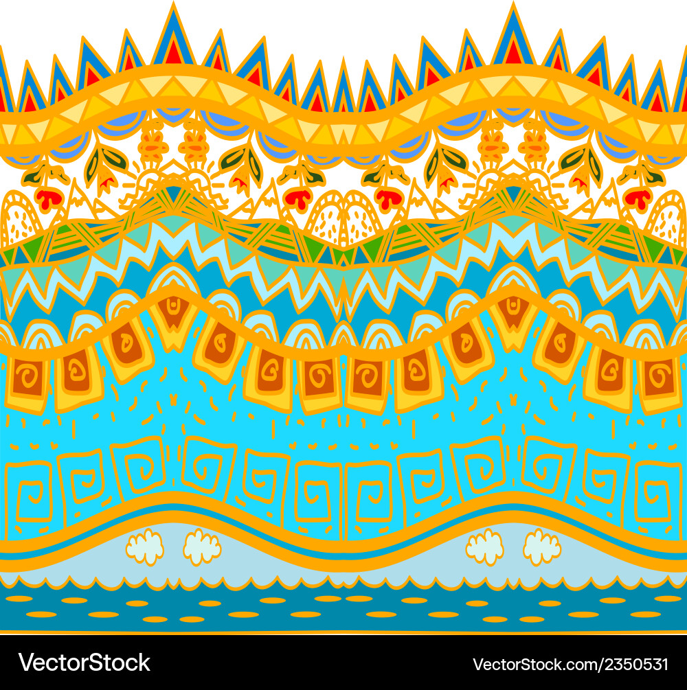 Seamless pattern with elements of nature stock vector image