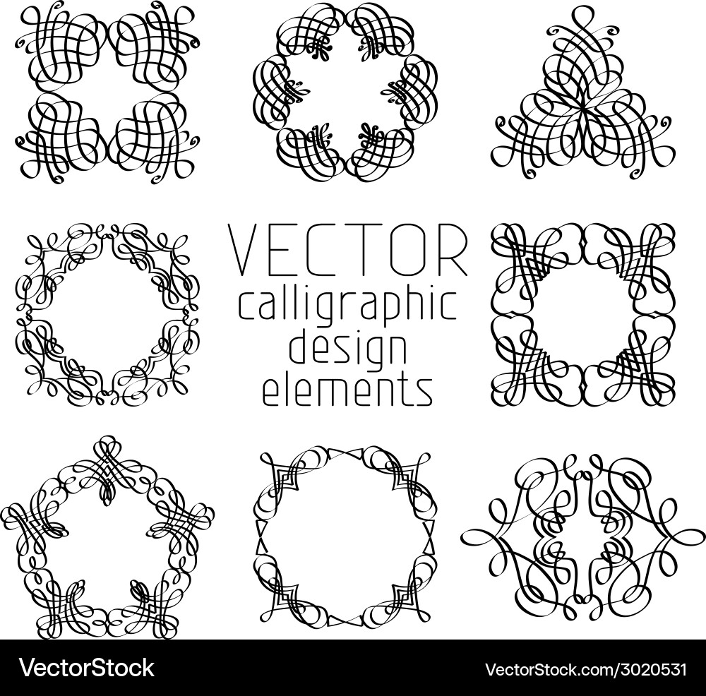 Set of various design elements and page vector image