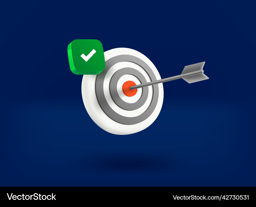 Target Dart: Precise Aim Icon vector image