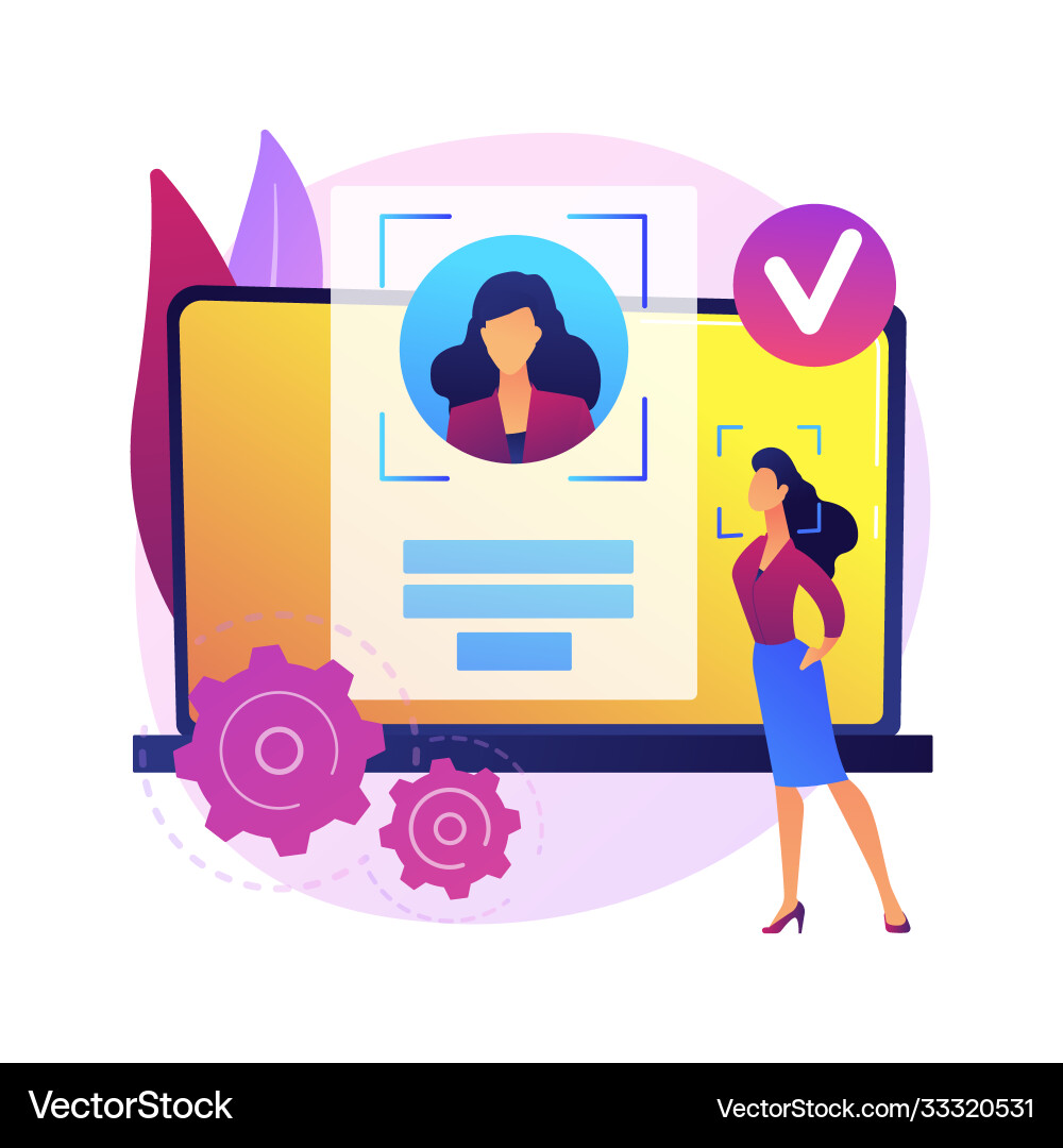 Verification technologies abstract concept Verification technologies abstract concept vector image