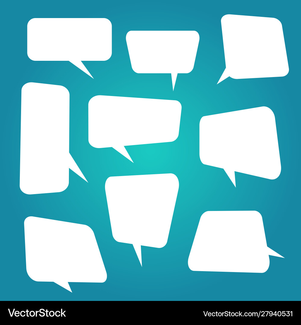 White speech bubbles set design elements Vector Image
