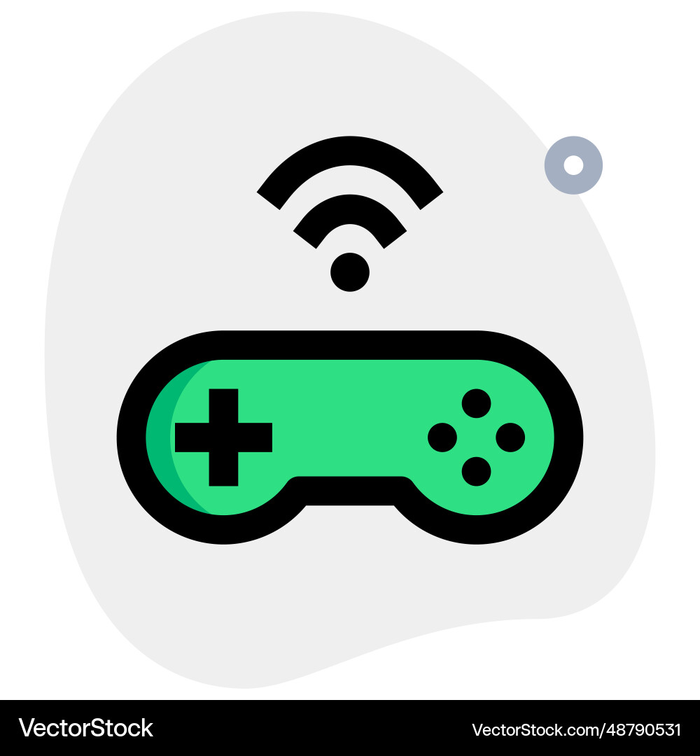 Wireless console or controller device for gaming vector image