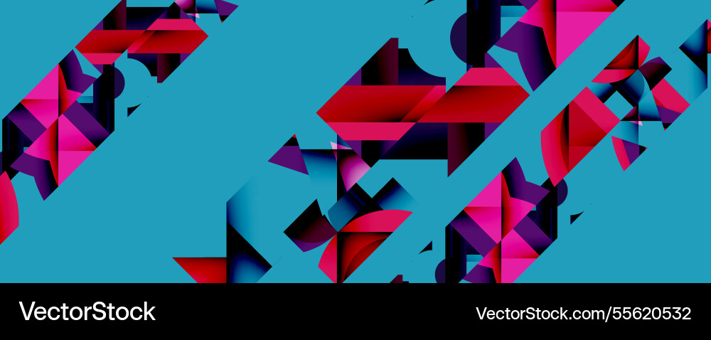 Abstract geometric composition with interlocking Abstract geometric composition with interlocking Vector Image