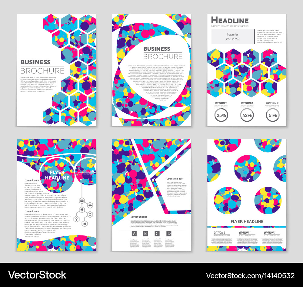 Abstract layout background set for art Vector Image