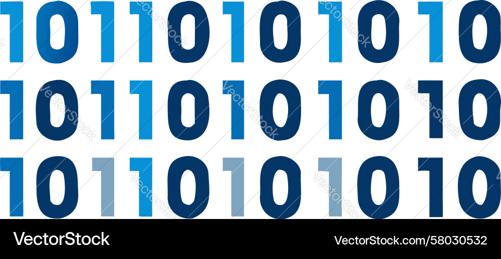 Binary Code Pattern Digital Data Vector Image