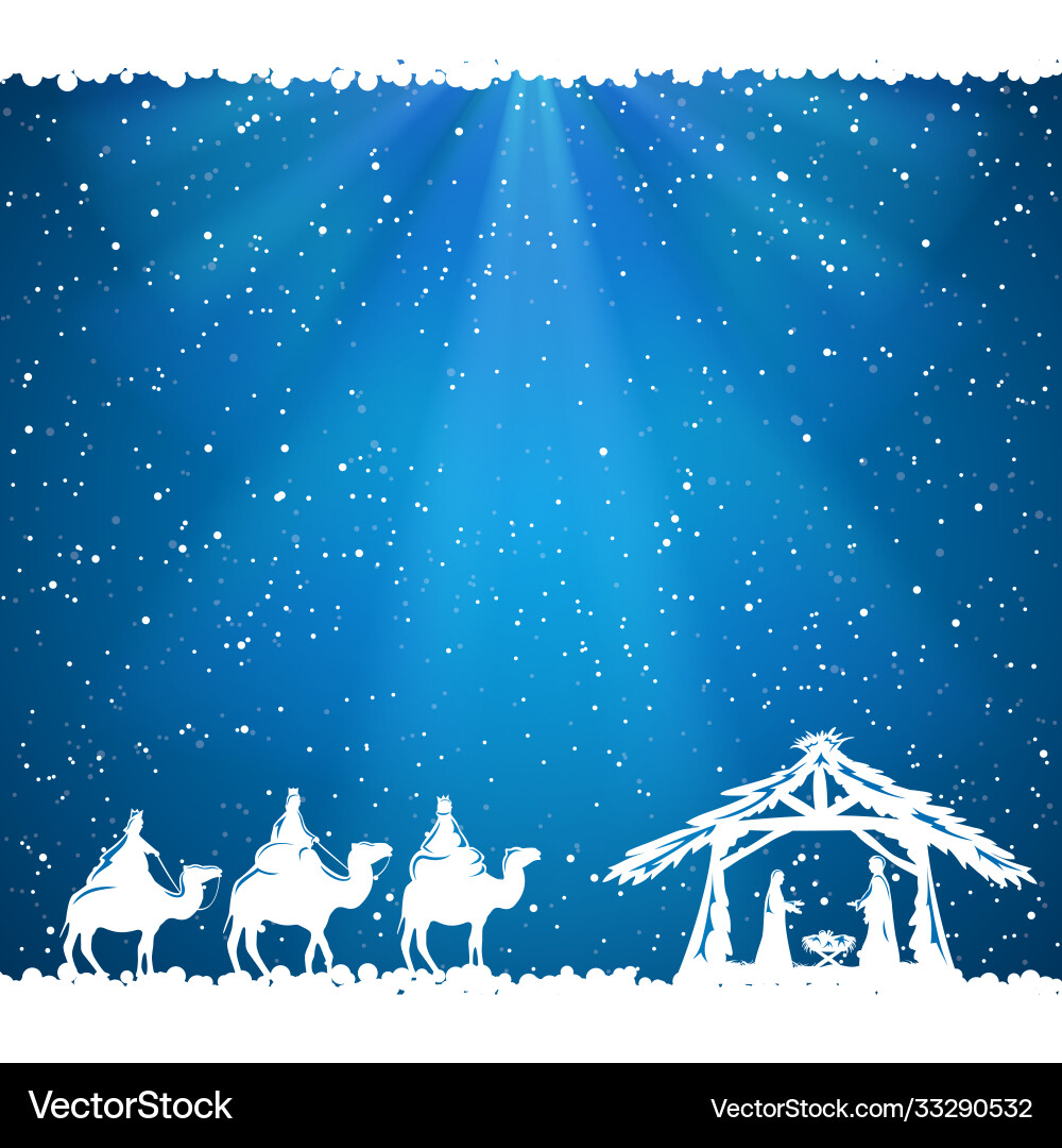 Christmas theme on blue background Christmas theme on blue background vector image