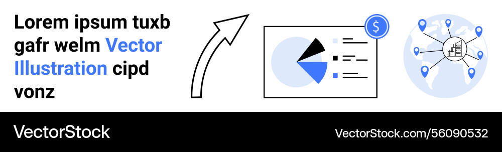 Data analysis and financial network representation Data analysis and financial network representation vector image
