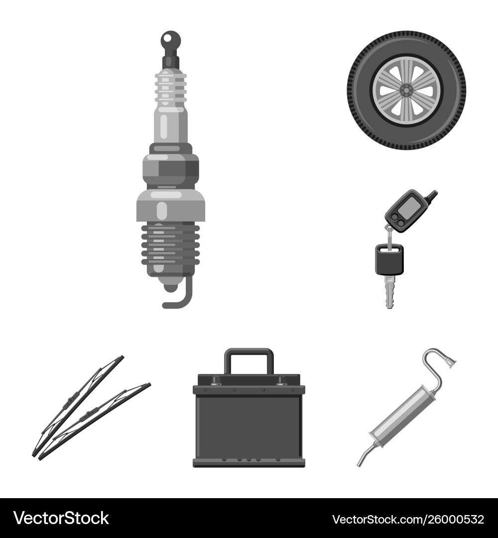 Design auto and part icon set Design auto and part icon set Vector Image