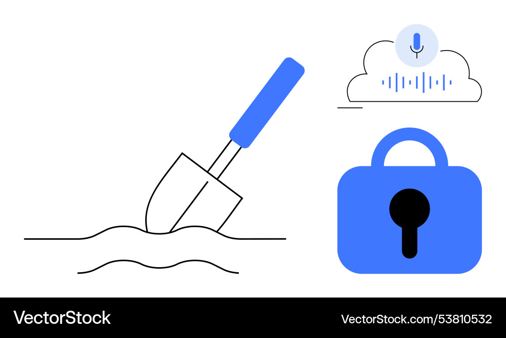 Digital security and data management tools Vector Image