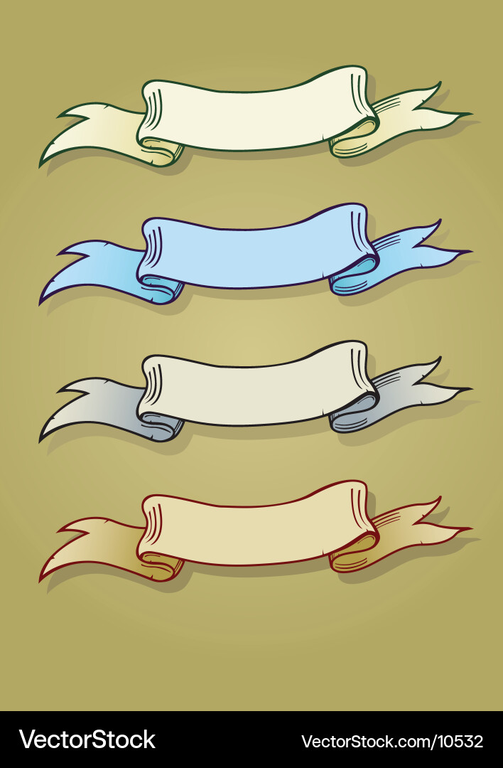 Four old banners Royalty Free Vector Image - VectorStock