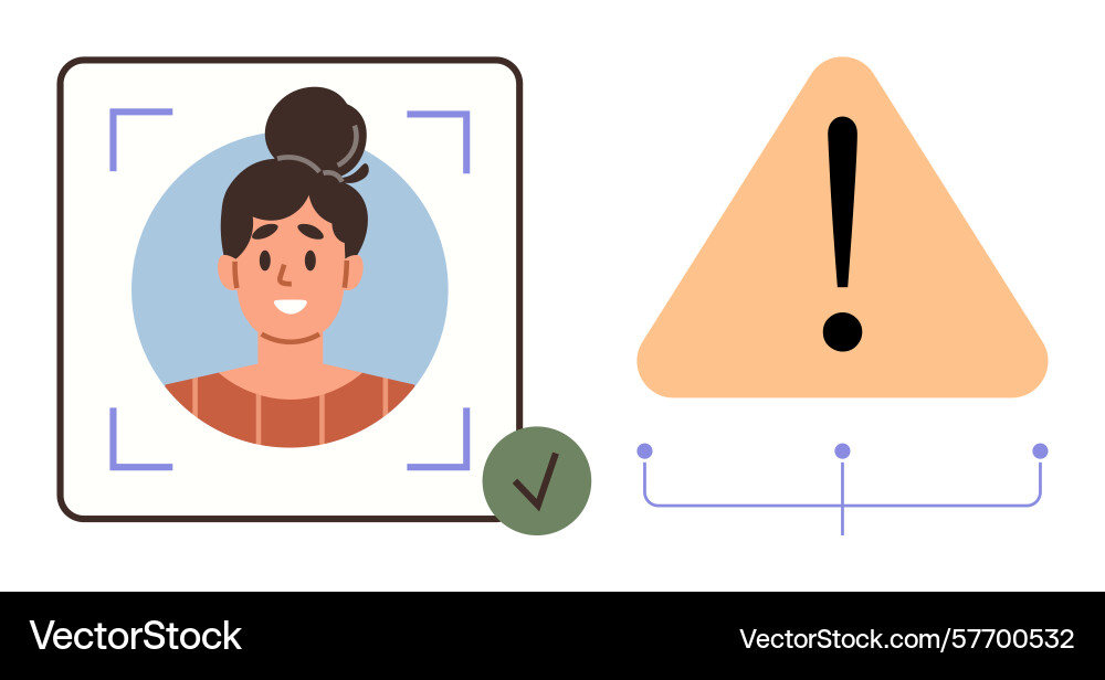 Identity verification process with facial Identity verification process with facial vector image