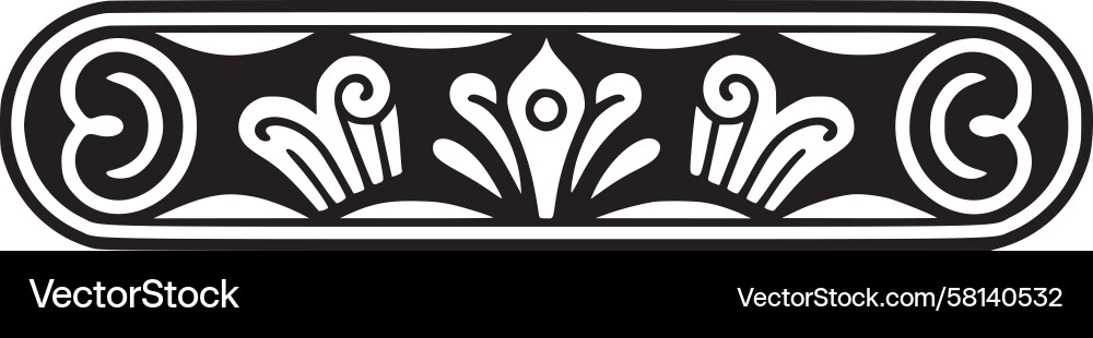 Intricate Floral Scroll Border Element Vector Image