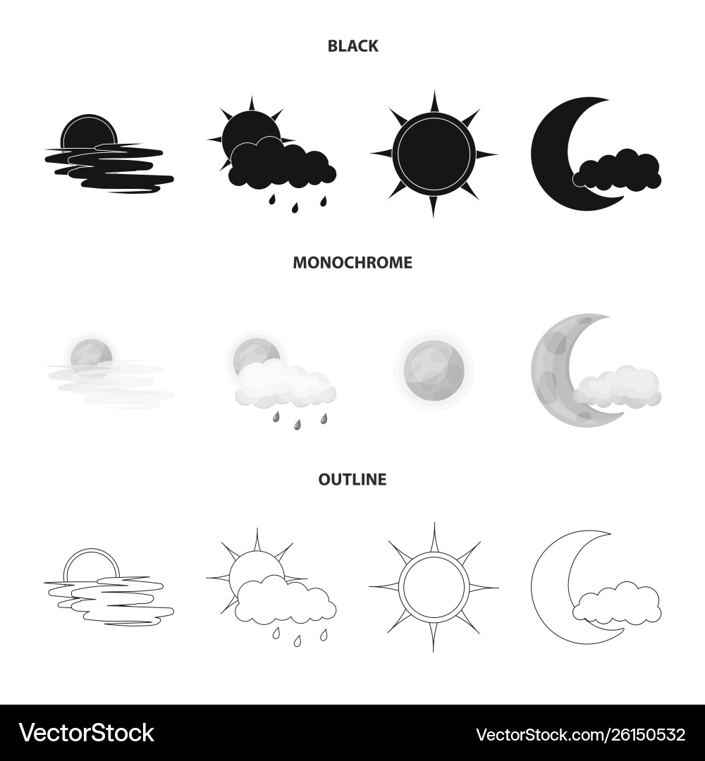 Isolated object weather and climate symbol set Isolated object weather and climate symbol set vector image
