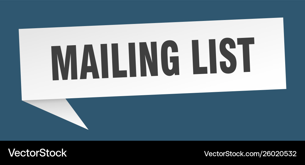 Mailing list Vector Image
