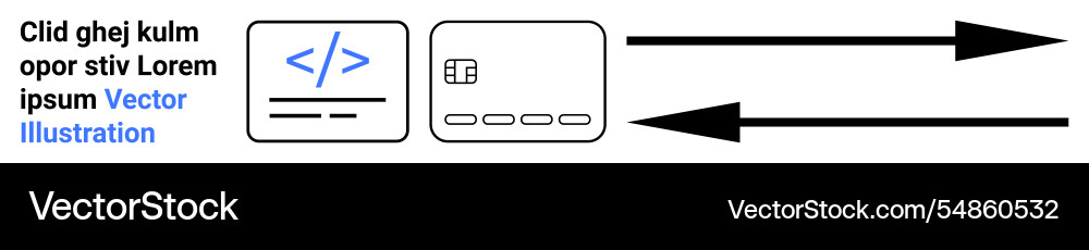 Programming interface and flowchart arrow Programming interface and flowchart arrow vector image