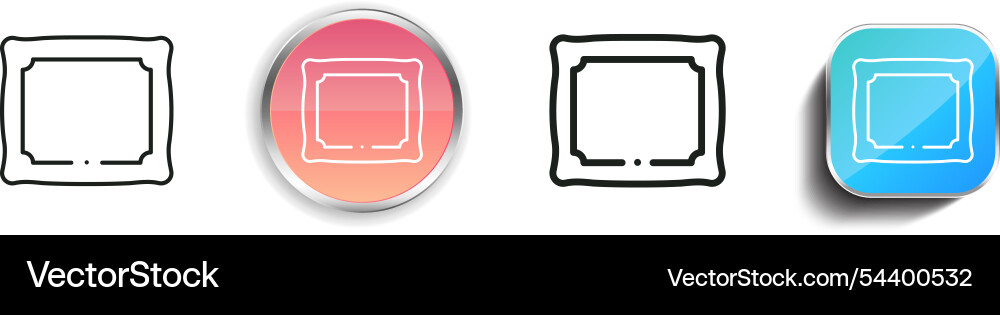 Rahmen-Icon dünne lineare regelmäßige und Schaltfläche Stil Rahmen-Icon dünne lineare regelmäßige und Schaltfläche Stil vektorbild