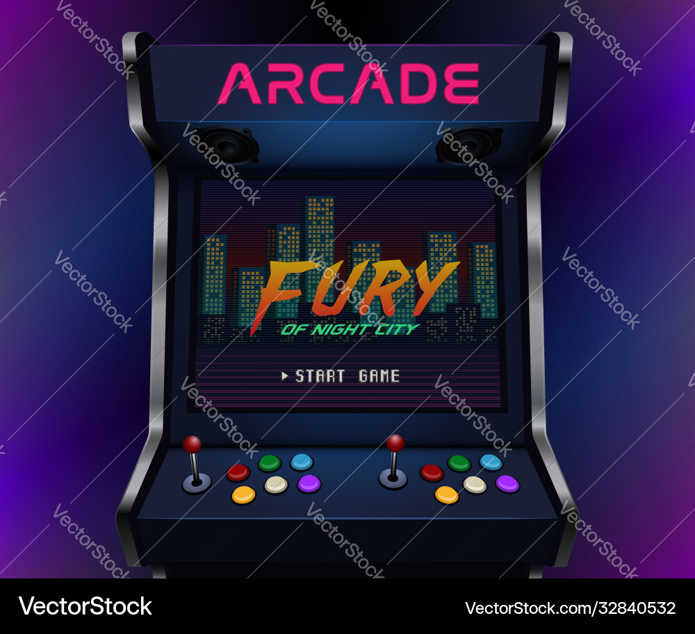 Retro arcade machine Royalty Free Vector Image