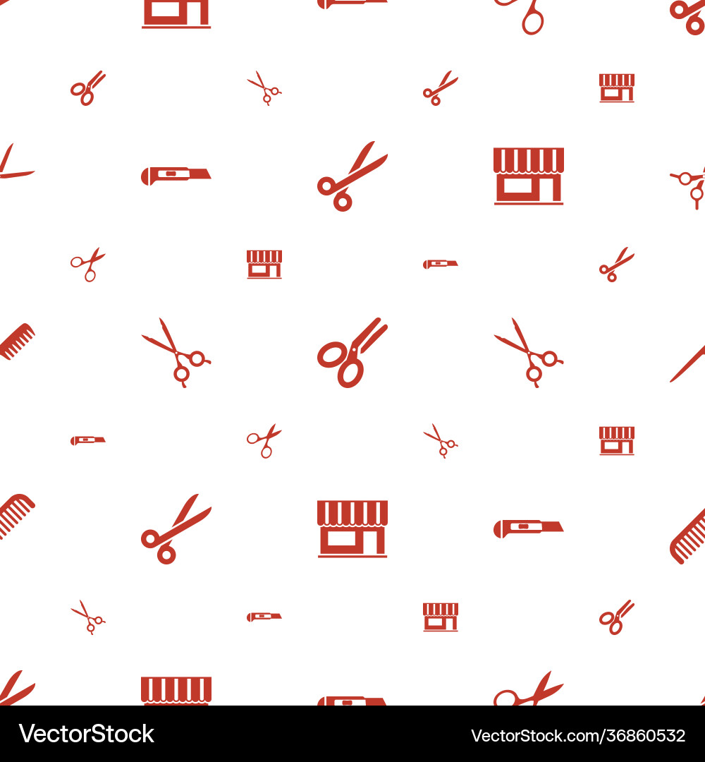Scissors icons pattern seamless white background Vector Image