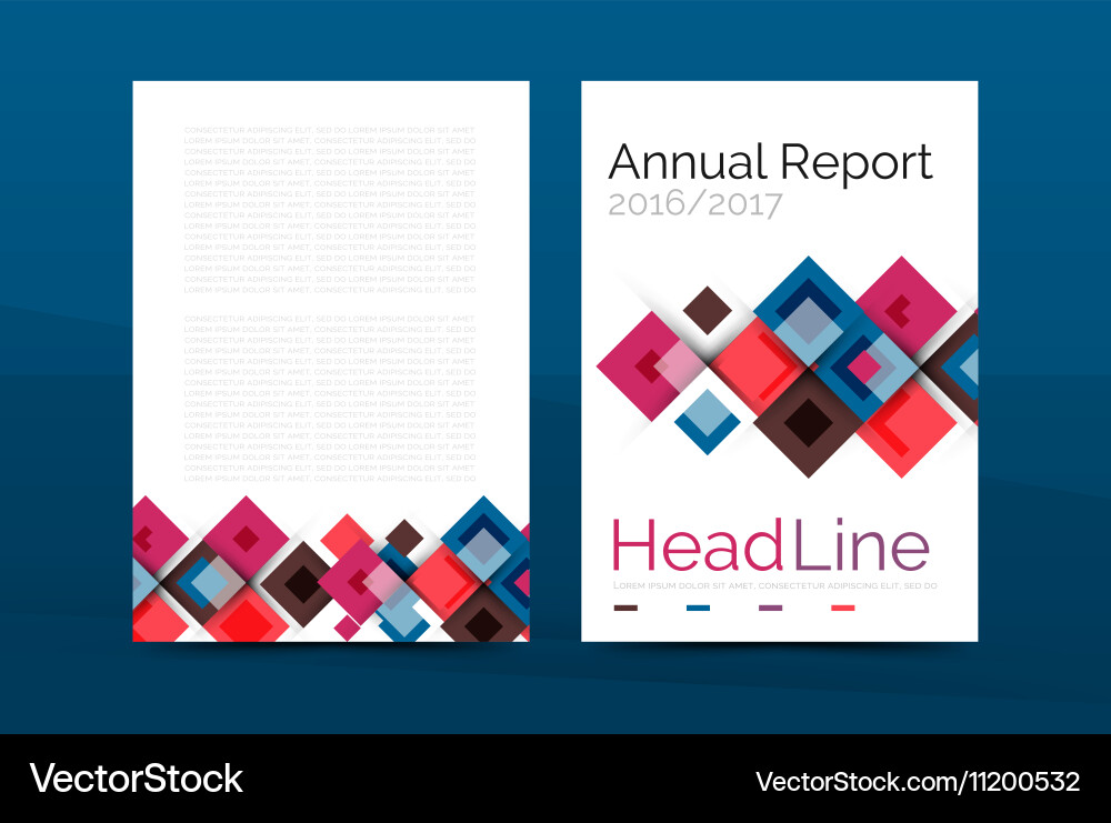 Set of front and back a4 size pages business vector image