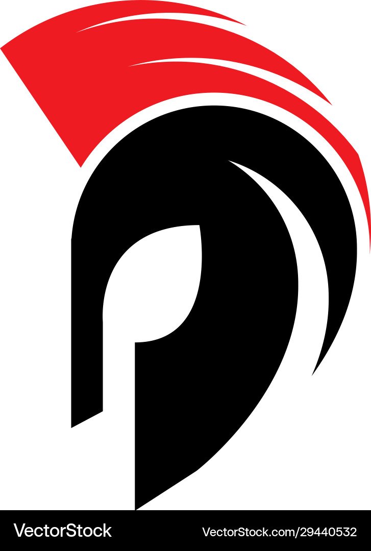 Spartan Helmet Icon - Ancient Warrior Vector Image