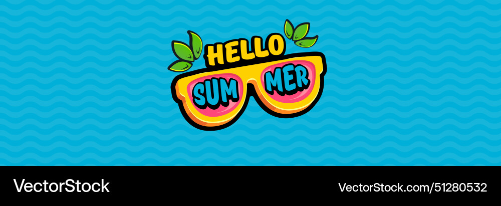 Super hello summer banner with text Super hello summer banner with text vector image
