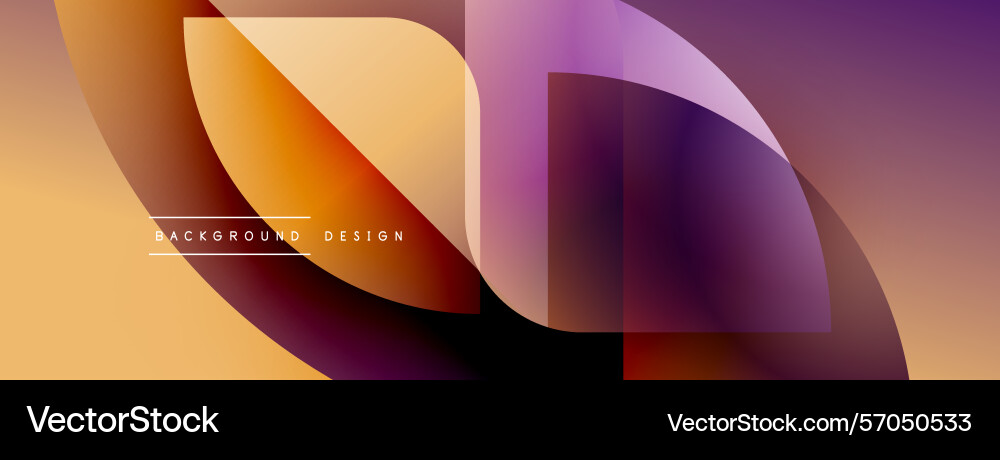 Abstract fluid shapes overlap creating warm vector image