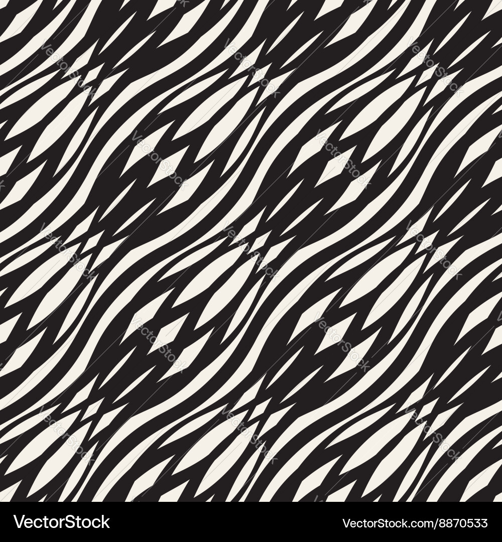 Abstract monochrome seamless pattern crossed vawes vector image