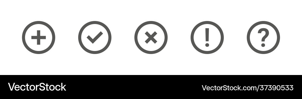 Check mark icons flat round buttons set modern Check mark icons flat round buttons set modern vector image