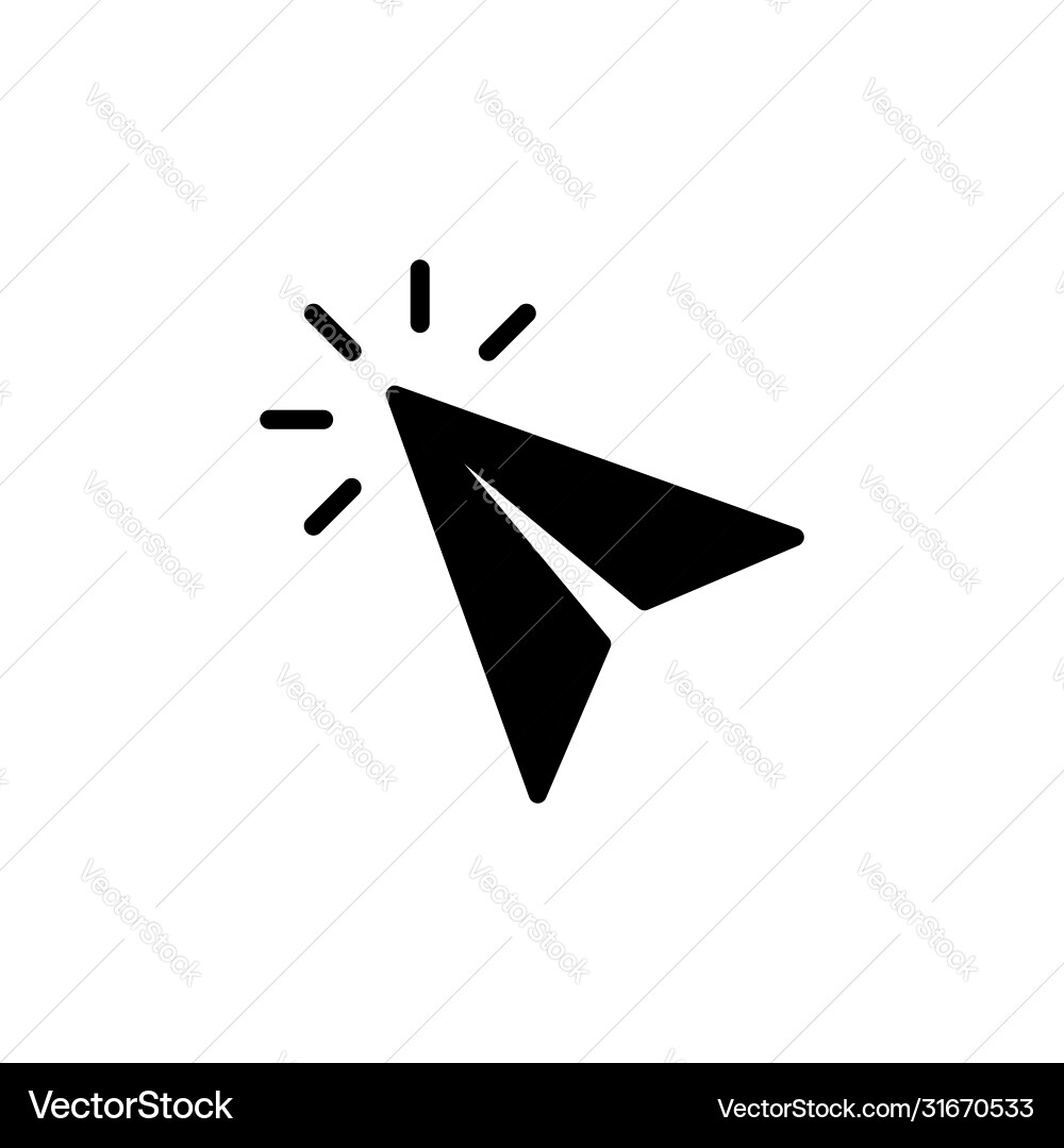 Click icon cursor symbol mouse Click icon cursor symbol mouse vector image