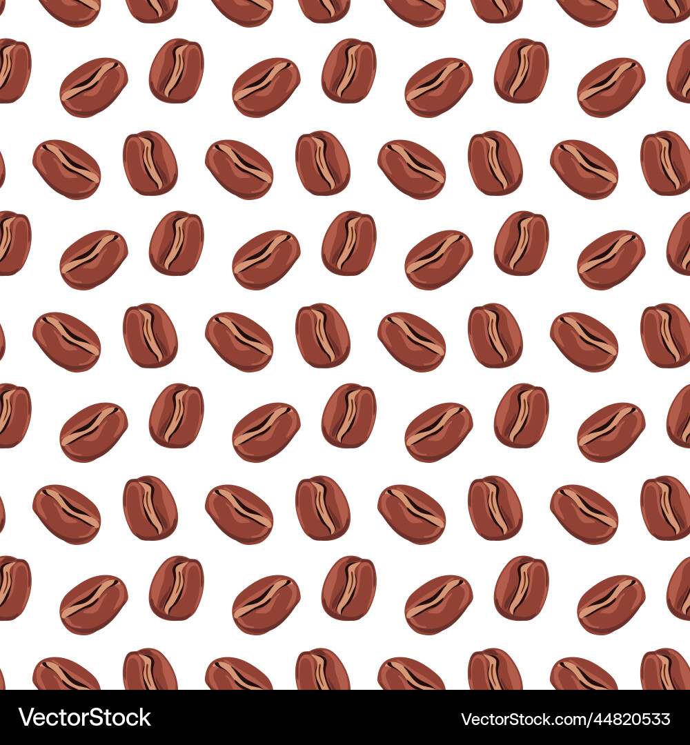 Coffee beans seamless pattern print for menu Vector Image