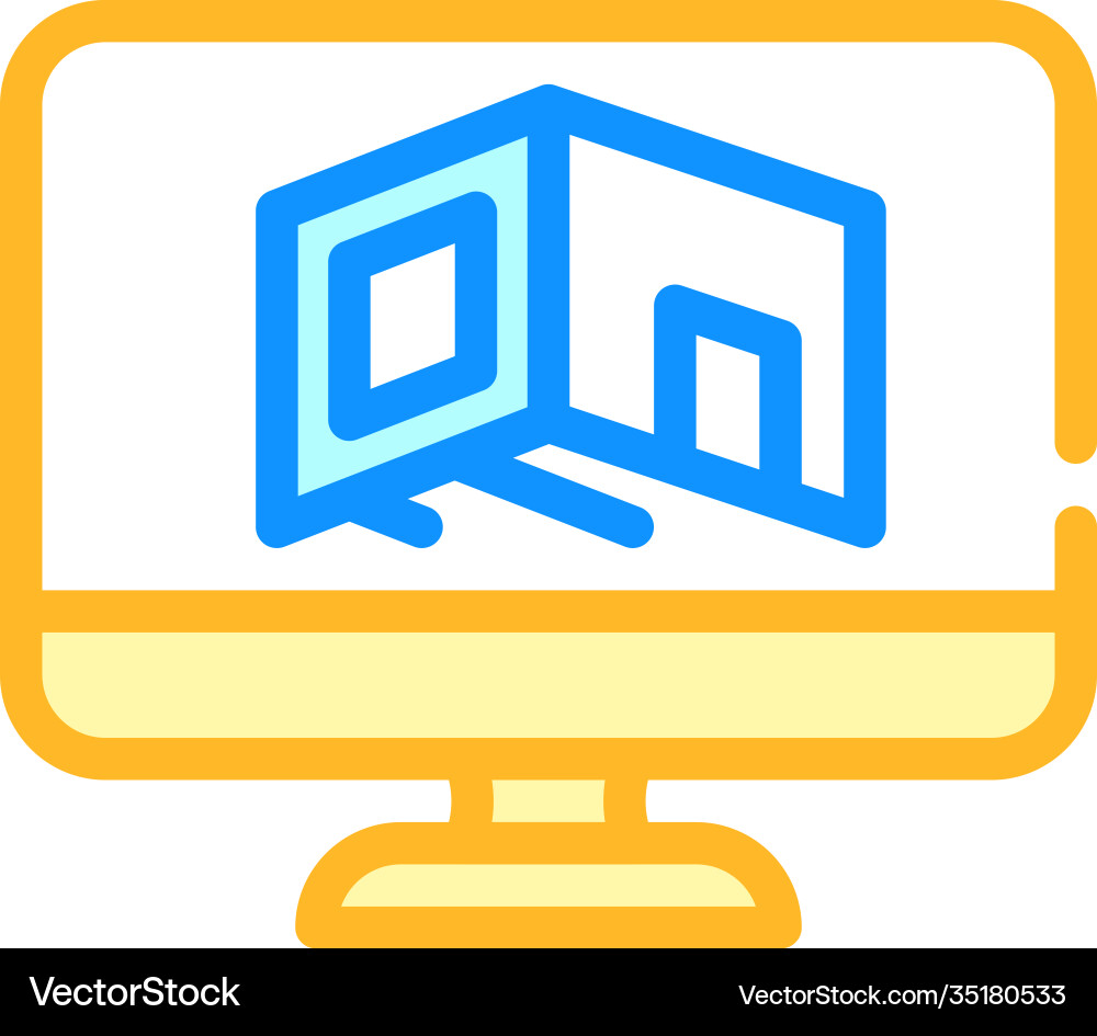 Design room computer program color icon Design room computer program color icon Vector Image