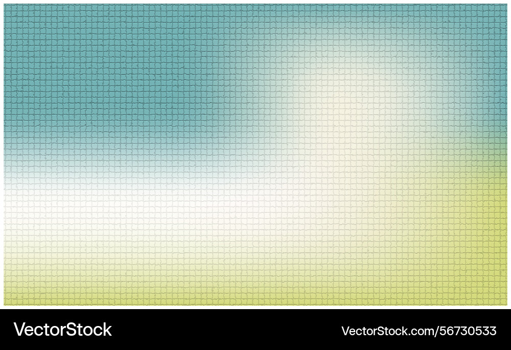 Gradient mosaic tile pattern with aqua and yellow vector image