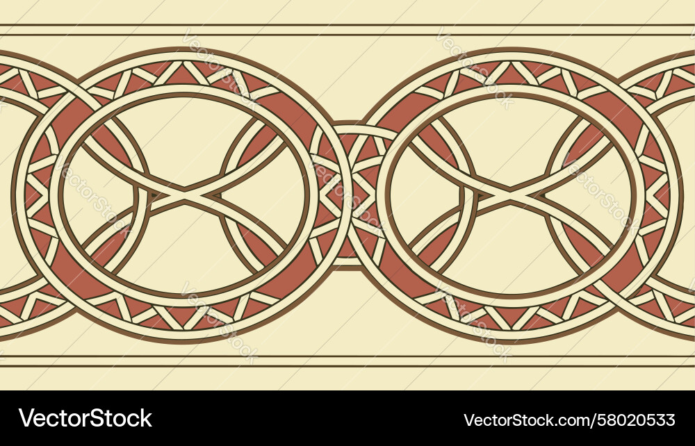 Intricate Knot Border Pattern Vector Image