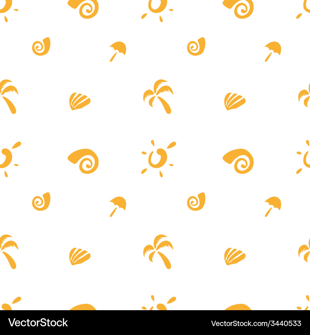 Minimalistic sea objects seamless pattern vector image