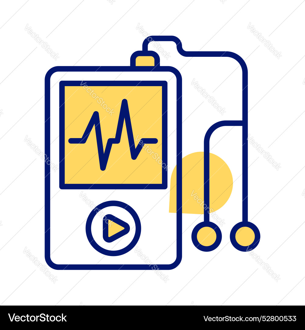 Music player icon in modern style an editable Vector Image