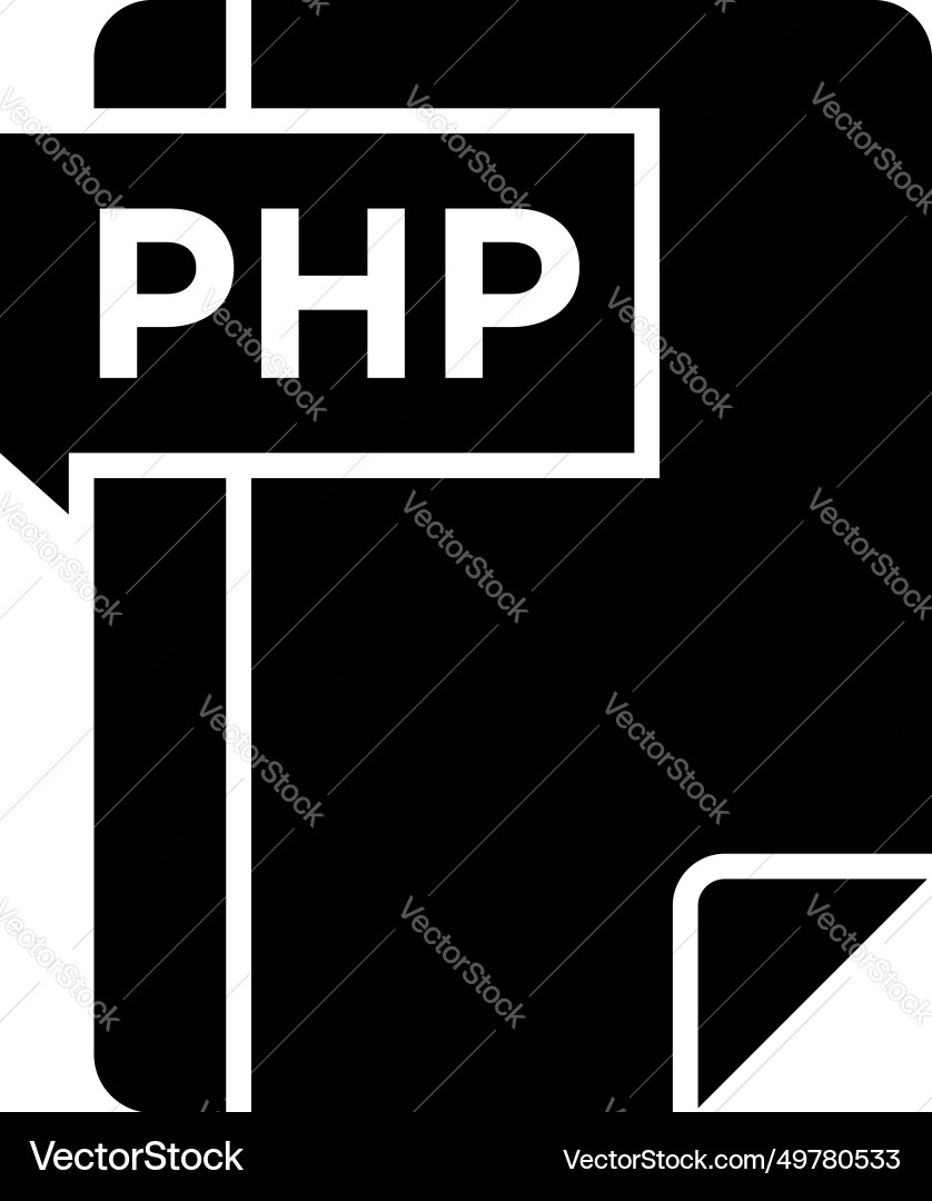 Php icon symbols pictograms design elements vector image