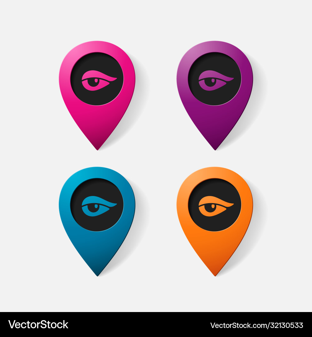 Realistic color pointer eye vector image