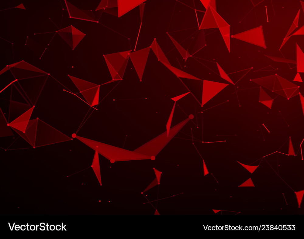 Red Triangle Space Background vector image