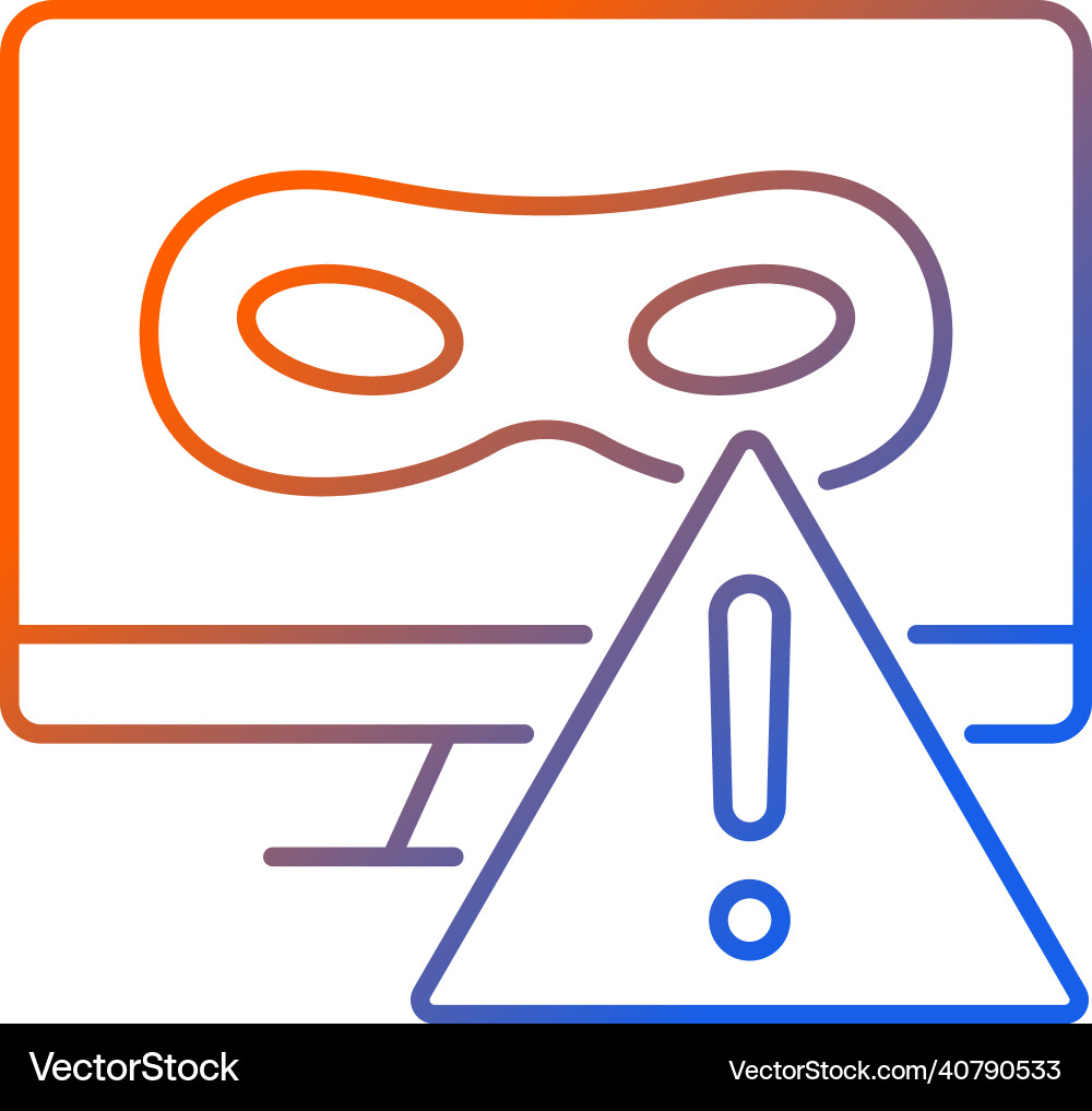 Rootkit gradient linear icon Rootkit gradient linear icon vector image