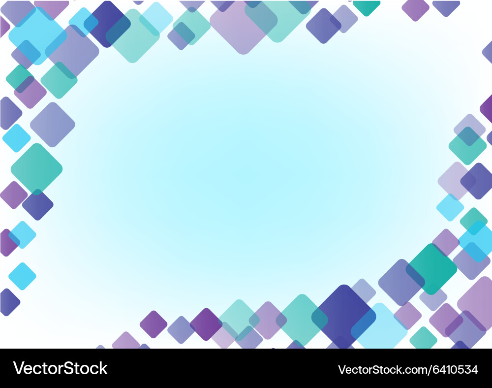 Abstract background frame color of round square Vector Image