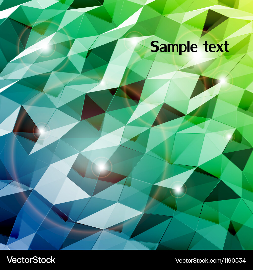 Abstract cyan background combination of triangle vector image