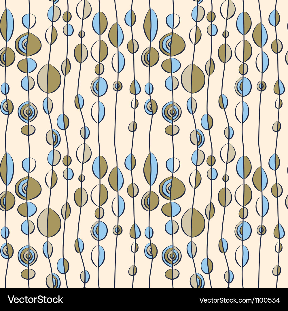 Beaded Line Pattern - Retro Style vector image