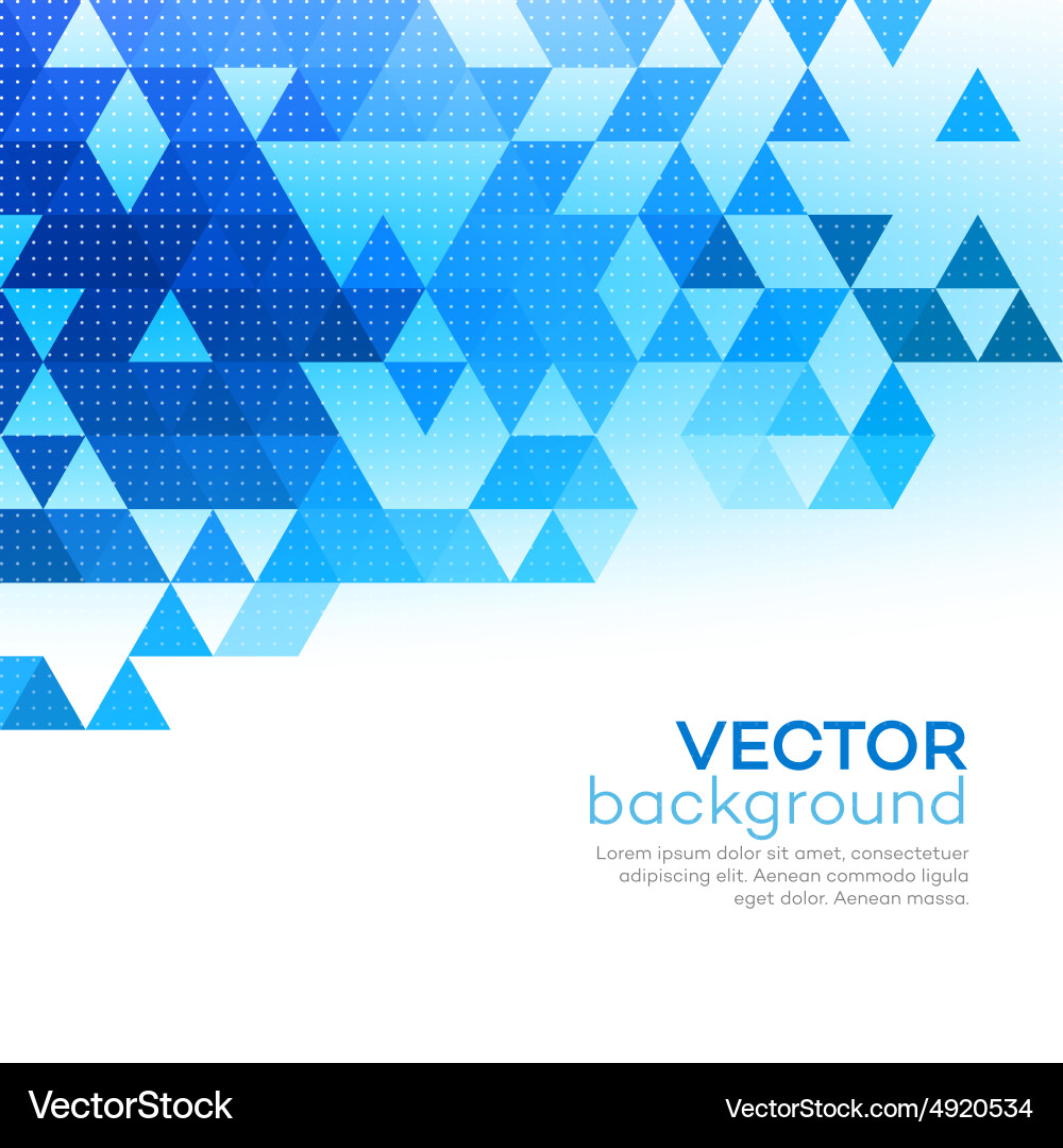 Blue Triangular Abstract Background Vector Image