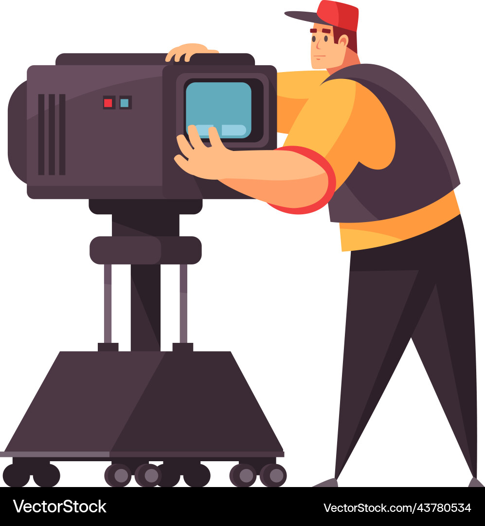 Cartoon cameraman vector image