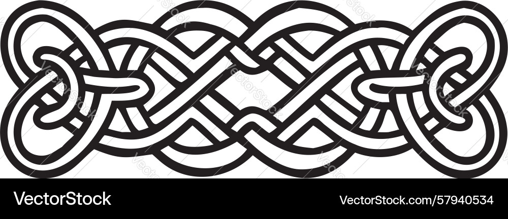 Celtic Knot Border Pattern Vector Image