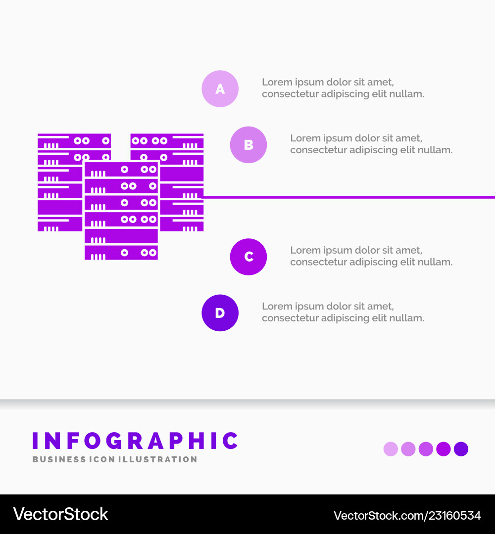 Center centre data database server infographics Center centre data database server infographics vector image