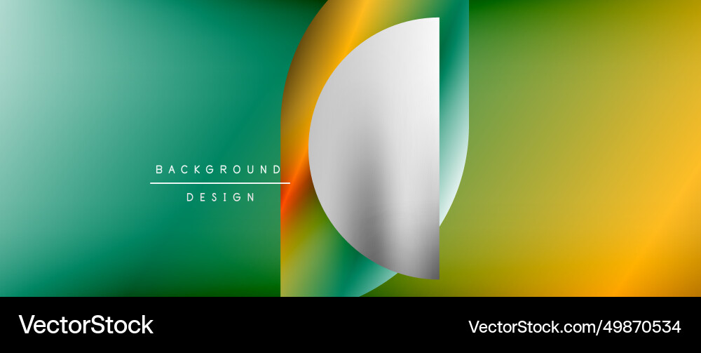 Circles and round shapes with gradients minimal Vector Image