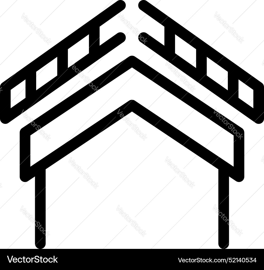 Closed barrier gate blocking access with striped Closed barrier gate blocking access with striped Vector Image